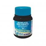 TINTA ACRILICA BRILHANTE ACRILEX  37ML PRETO  